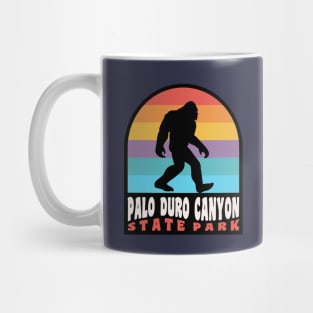 Palo Duro Canyon State Park Bigfoot Sasquatch Retro Sunset Mug